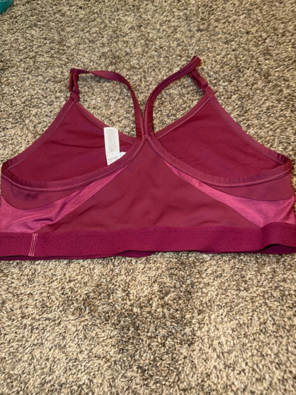 Nike Indy V-Neck Light Support Sports Bra Pink Red Maroon XL - Picture 4 of 6
